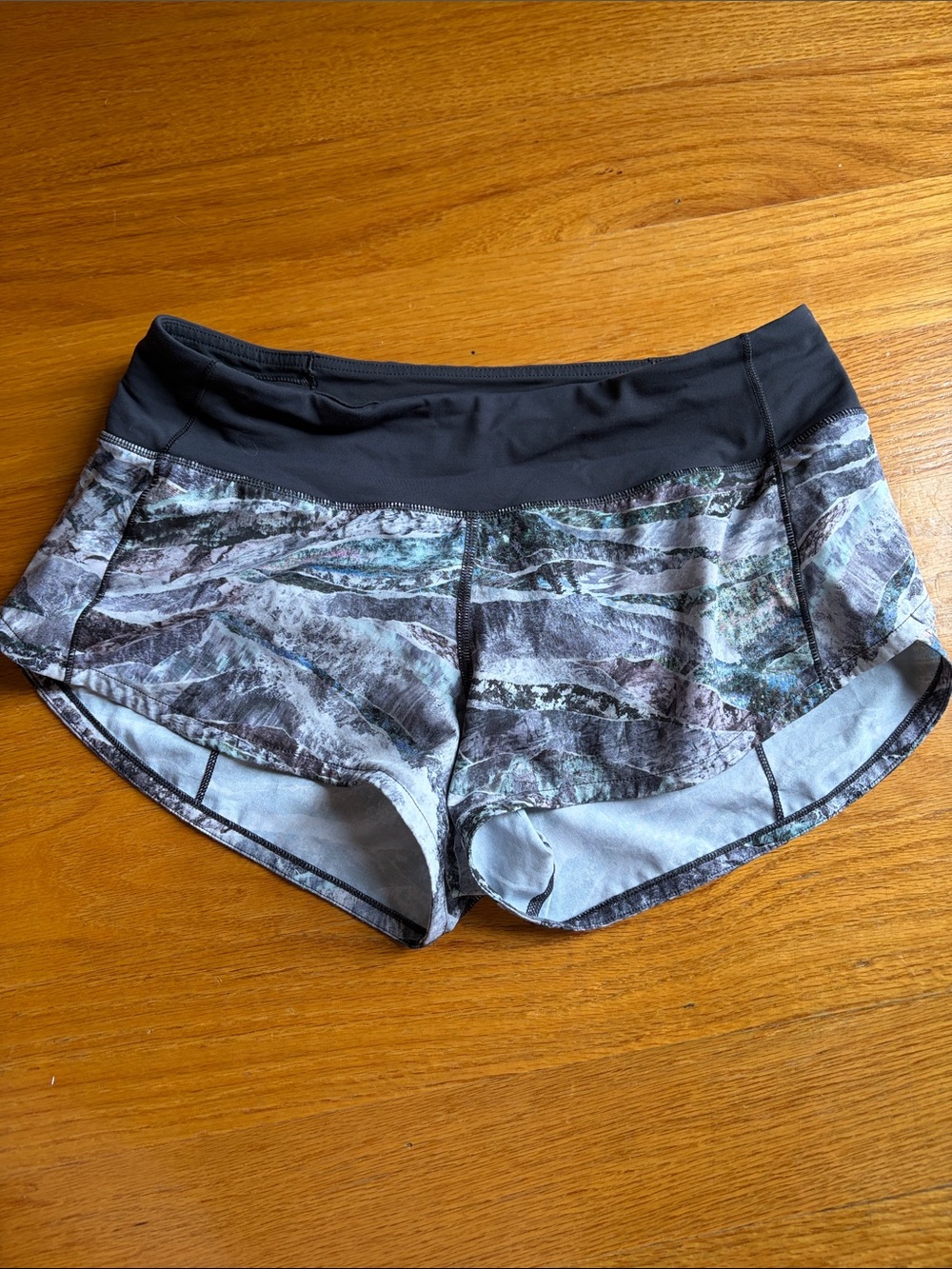 lululemon athletica speed up Gray Spring Camo Athletic Shorts